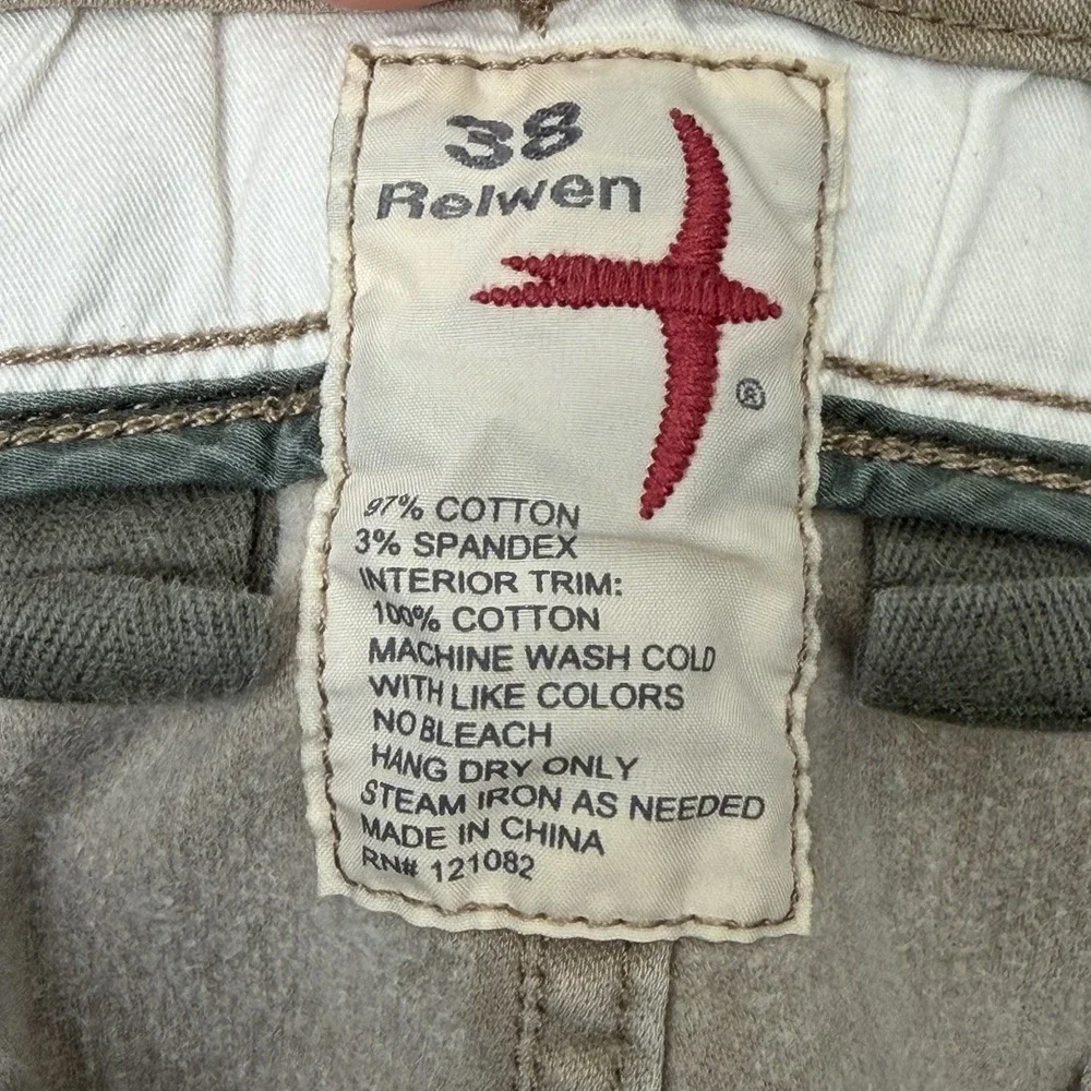 Relwen Flex Military‎ Pant Mens 38 Khaki Tan Utility Chino Stretch Workwear
